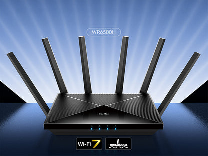 Brezžični usmerjevalnik Router CUDY WR6500H, BE6500, 2.5G, Wi-Fi 7, Mesh