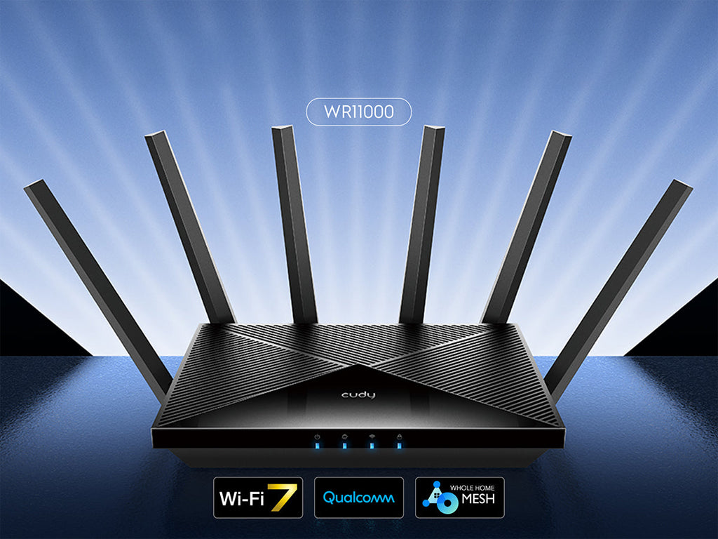 Brezžični usmerjevalnik Router CUDY BE11000,WR11000, 2.5G, Tri-Band, Wi-Fi 7, Mesh