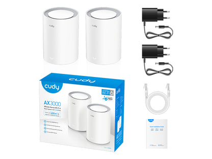 Mesh sistem CUDY M3000 (2-Pack), AX3000 2.5G Wi-Fi 6