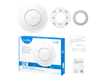 Dostopna točka CUDY AP3600, stropna, BE3600, 2.5G, Wi-Fi 7, Mesh