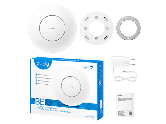 Dostopna točka CUDY AP3600, stropna, BE3600, 2.5G, Wi-Fi 7, Mesh