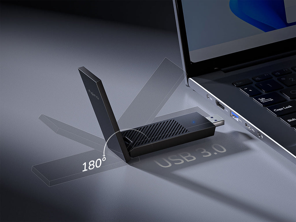 USB brezžični adapter CUDY WU6500, BE6500 Tri-Band Wi-Fi7 USB 3.0