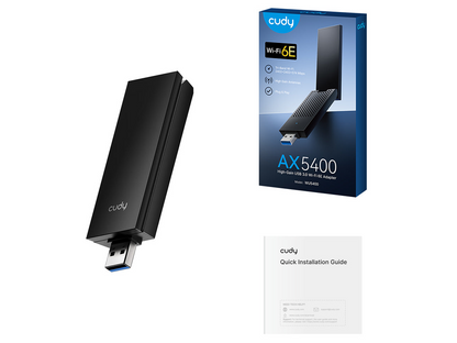 USB brezžični adapter CUDY WU5400, AX5400 Tri-Band Wi-Fi6/6E USB 3.0