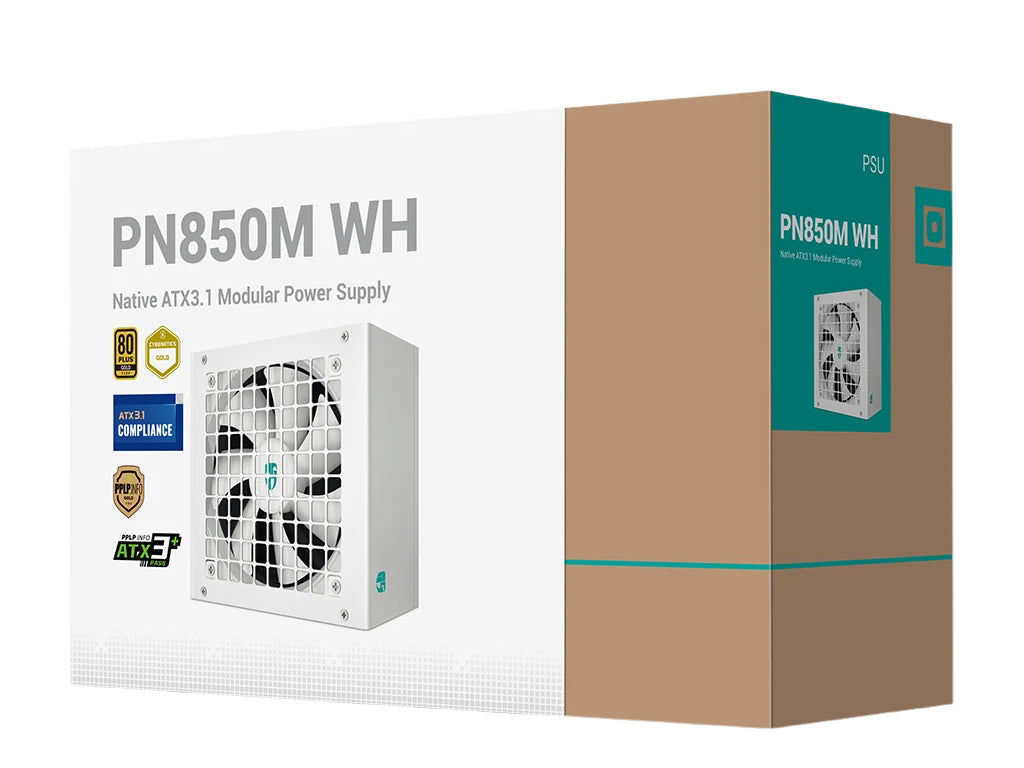 Napajalnik ATX Gamer Storm by DeepCool PN850M, 850W, Modularni, 12VHPWR, 80 PLUS Gold, bel