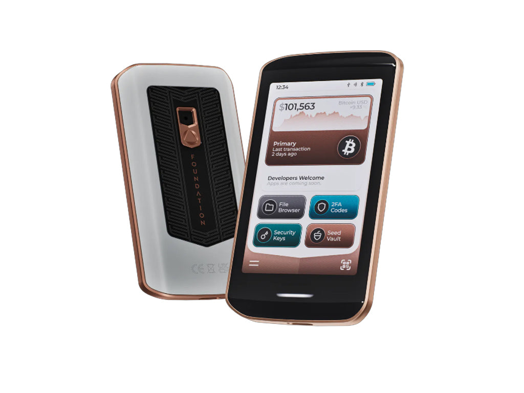 Passport Prime, denarnica za Bitcoin, Foundation Devices, bela