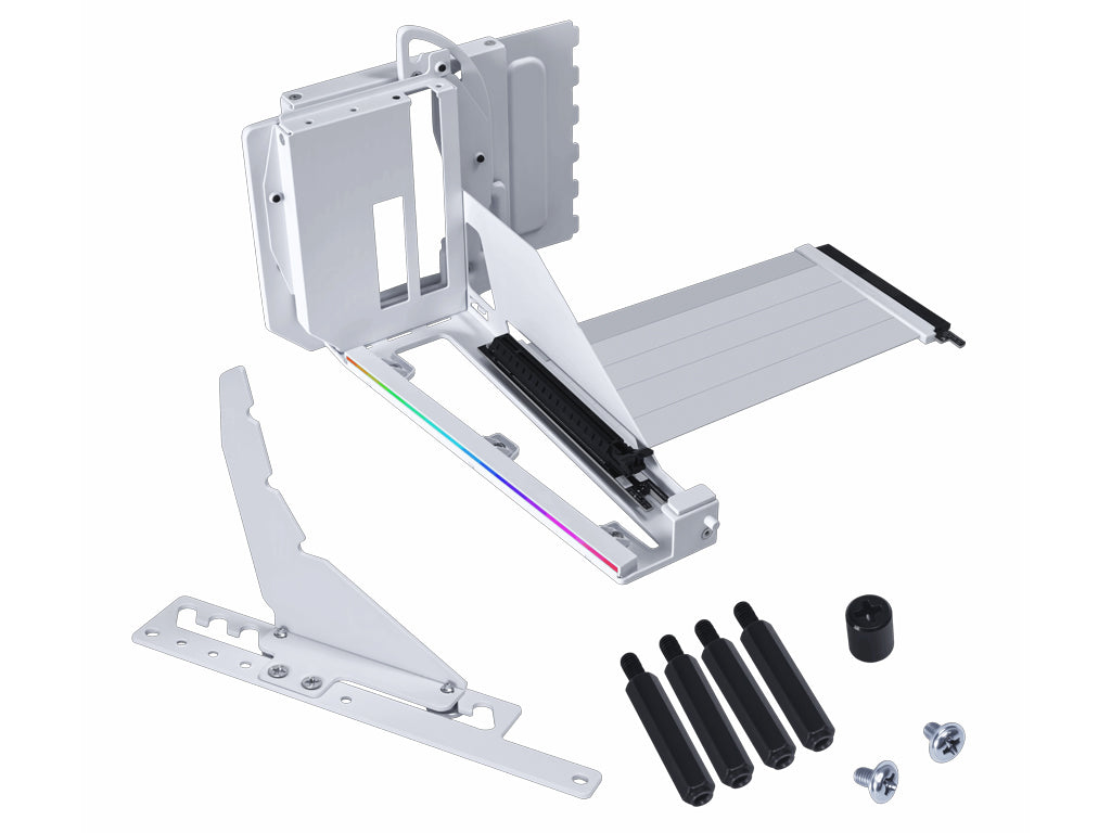 Univerzalni vertikalni nosilec grafične kartice Lian Li GPU Bracket Kit V3, 4 reže, PCIe 5.0, bel
