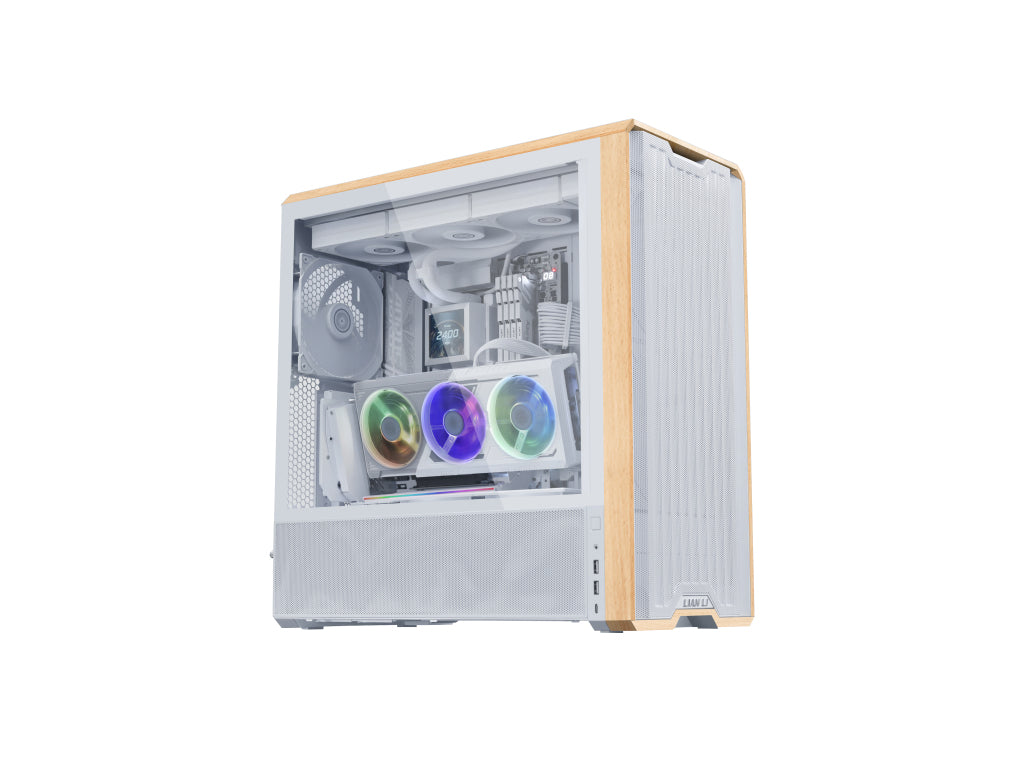 Univerzalni vertikalni nosilec grafične kartice Lian Li GPU Bracket Kit V3, 4 reže, PCIe 5.0, bel