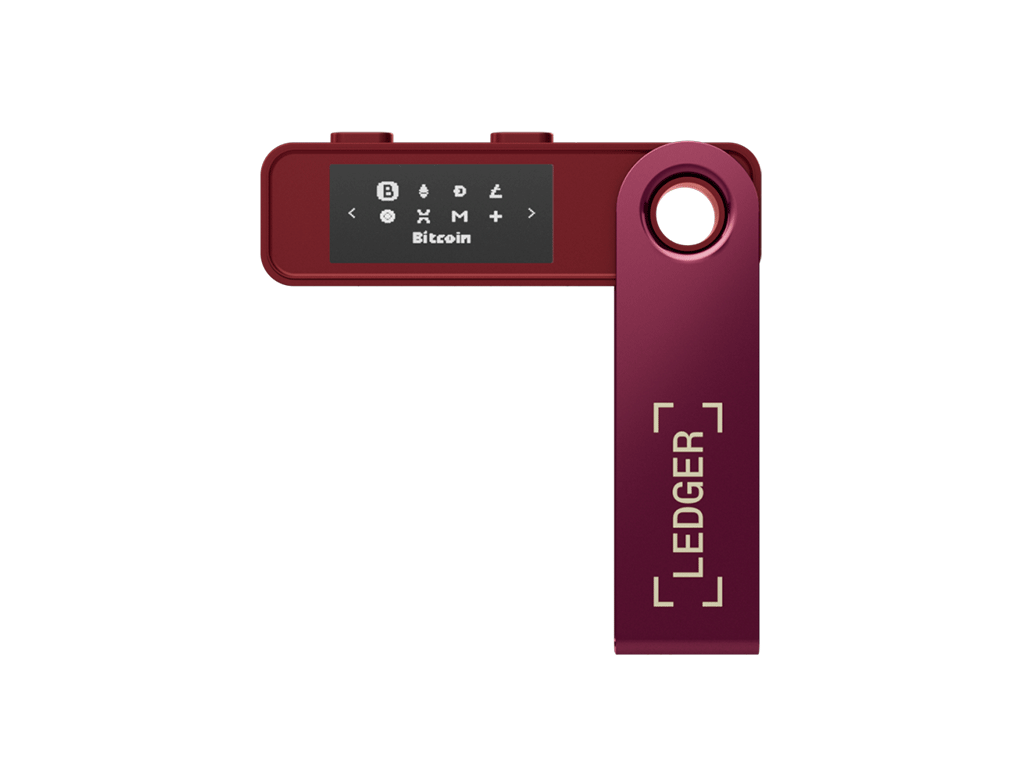 Ledger Nano S PLUS, denarnica za Bitcoin in druge kriptovalute, Crimson Magenta