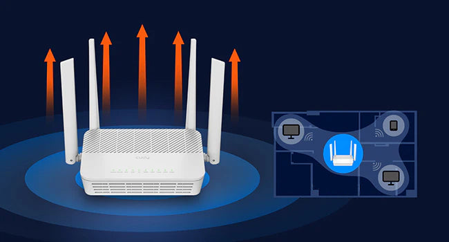 Brezžični usmerjevalnik Router CUDY WR3000H, AX3000, 2.5G, Gigabit, Wi-Fi 6, Mesh