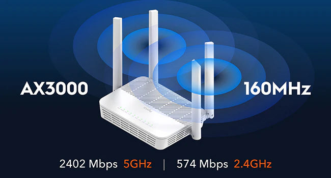 Brezžični usmerjevalnik Router CUDY WR3000H, AX3000, 2.5G, Gigabit, Wi-Fi 6, Mesh