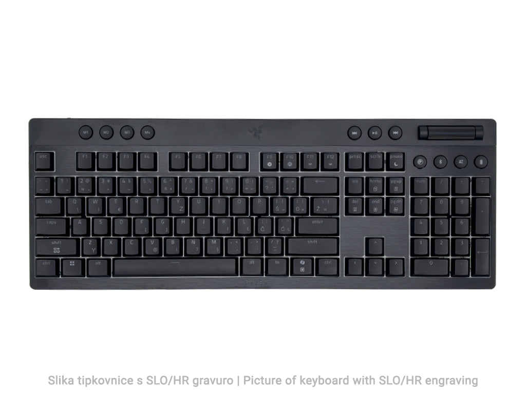 Tipkovnica Razer BlackWidow V4 Low-profile HyperSpeed, Rumena stikala, US SLO g.