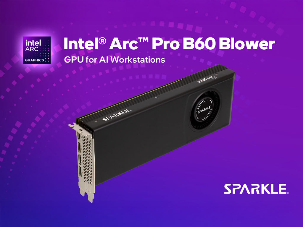 Grafična kartica Intel ARC Pro B60 Blower, 24GB GDDR6, PCIe 5.0, 4x DP 2.1, Sparkle