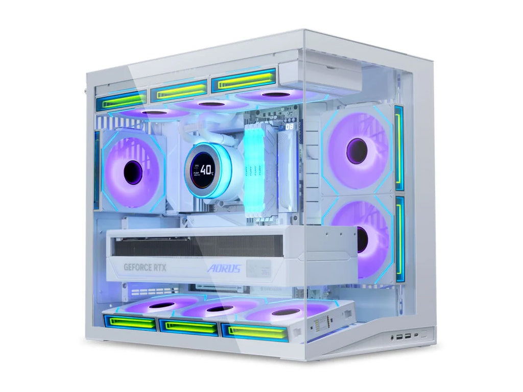 Računalniško ohišje Lian Li O11 Dynamic Mini V2, ATX, Midi-Tower, kaljeno steklo, belo