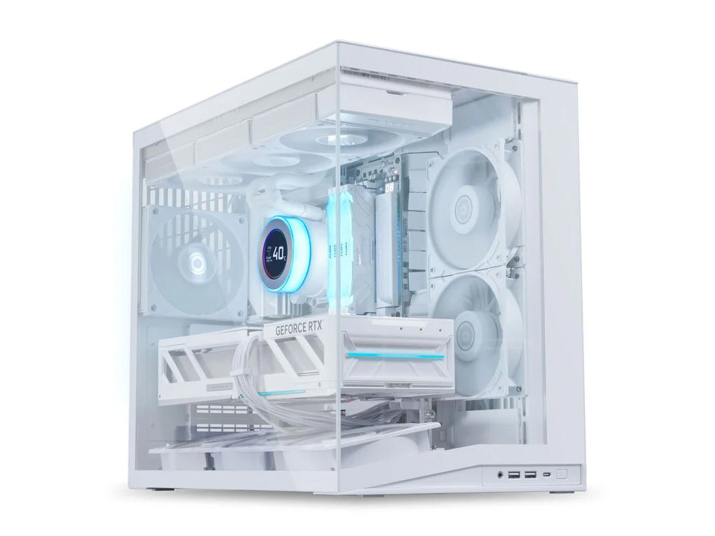 Računalniško ohišje Lian Li O11 Dynamic Mini V2 Flow, ATX, Midi-Tower, kaljeno steklo, belo