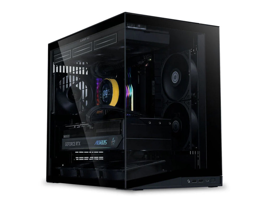 Računalniško ohišje Lian Li O11 Dynamic Mini V2 Flow, ATX, Midi-Tower, kaljeno steklo, črno