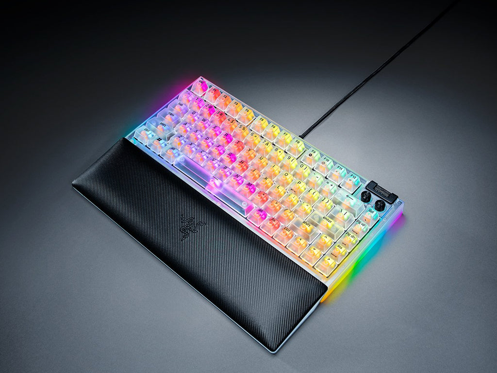 Tipkovnica Razer BlackWidow V4 75%, Phantom White, US