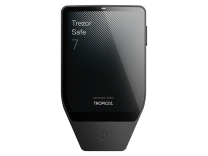 Trezor Safe 7, strojna denarnica za Bitcoin in druge kriptovalute, črna