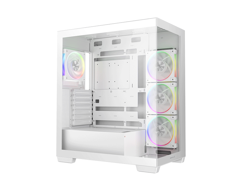 Računalniško ohišje DeepCool CG580 4F WH V2, ATX, Midi-Tower, Kaljeno steklo, belo