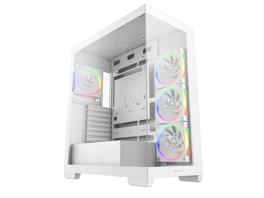 Računalniško ohišje DeepCool CG580 4F WH V2, ATX, Midi-Tower, Kaljeno steklo, belo