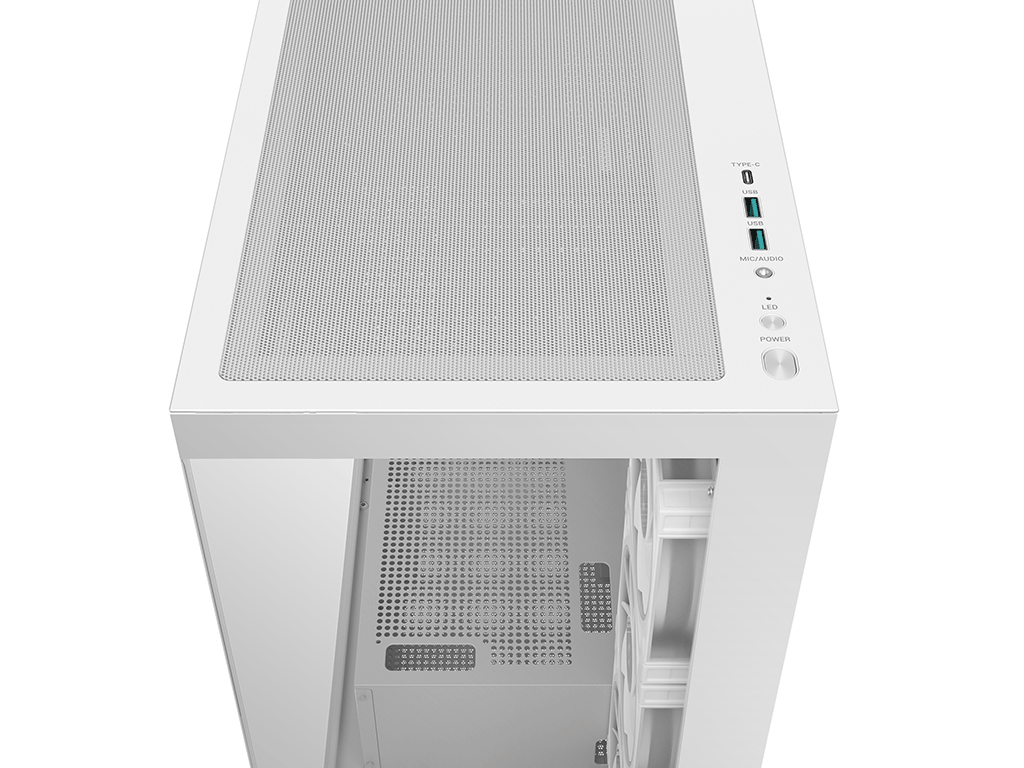 Računalniško ohišje DeepCool CG580 4F WH V2, ATX, Midi-Tower, Kaljeno steklo, belo