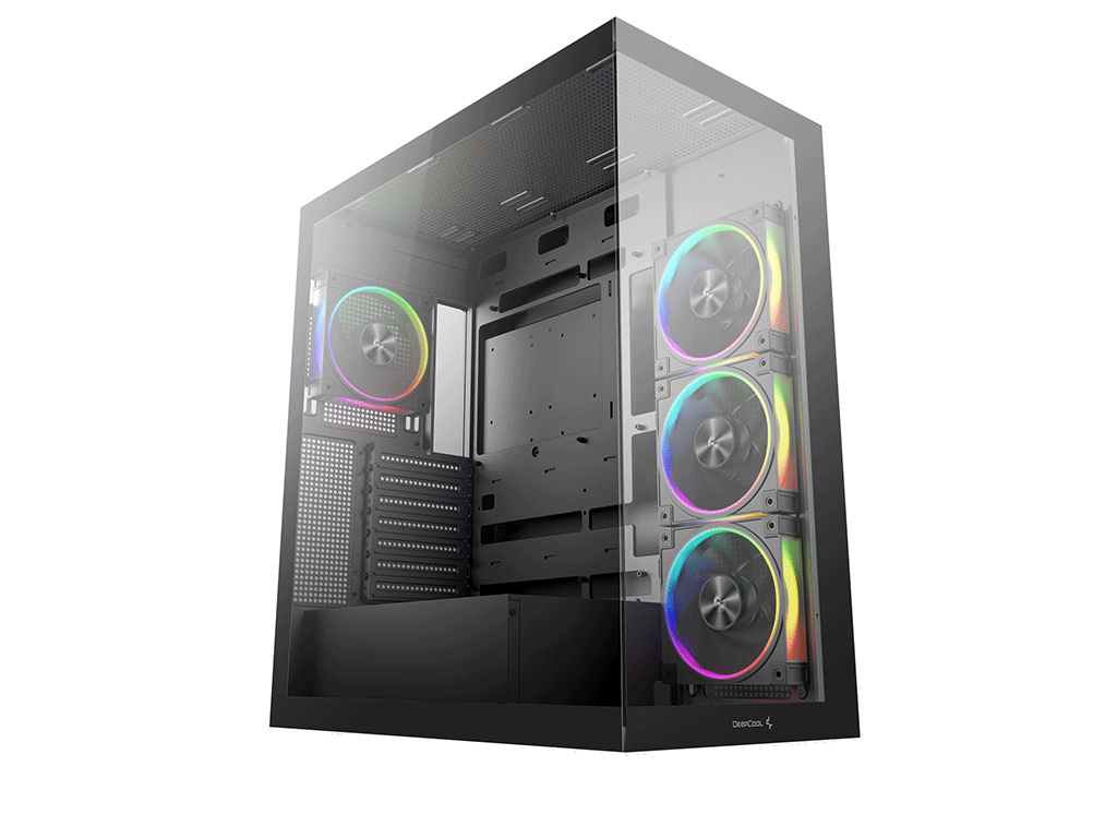 Računalniško ohišje DeepCool CG580 4F V2, ATX, Midi-Tower, Kaljeno steklo, črno