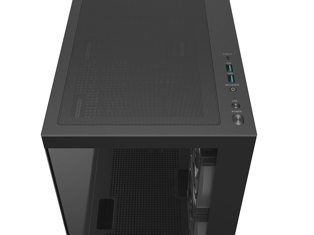 Računalniško ohišje DeepCool CG380 3F, mATX, Midi-Tower, kaljeno steklo, črno