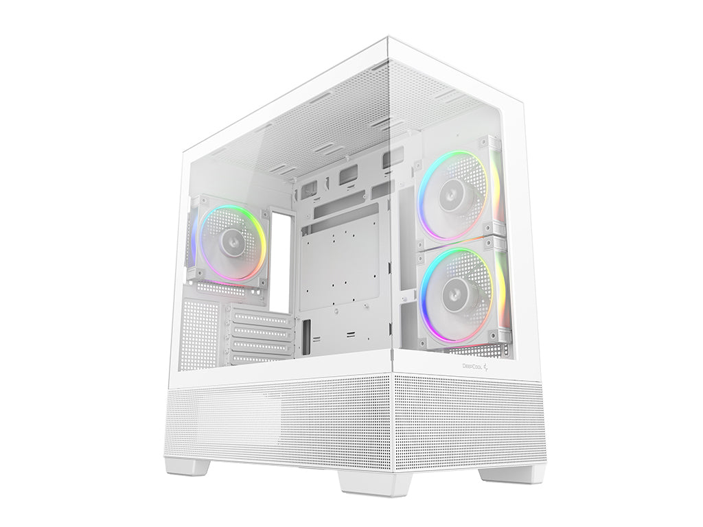 Računalniško ohišje DeepCool CG380 3F, mATX, Midi-Tower, kaljeno steklo, belo