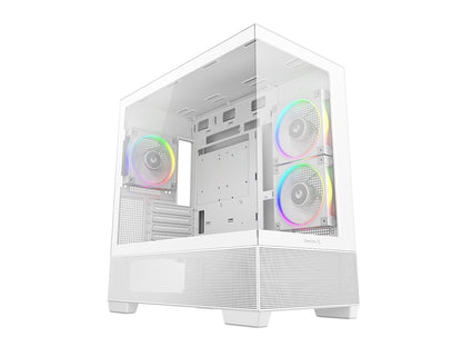 Računalniško ohišje DeepCool CG380 3F, mATX, Midi-Tower, kaljeno steklo, belo