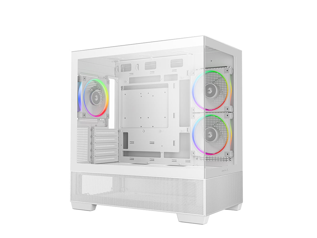 Računalniško ohišje DeepCool CG380 3F, mATX, Midi-Tower, kaljeno steklo, belo