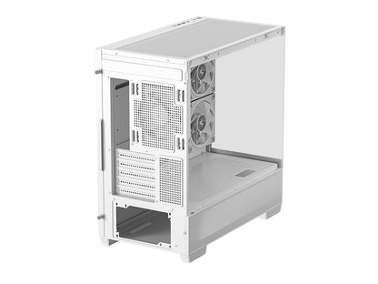 Računalniško ohišje DeepCool CG380 3F, mATX, Midi-Tower, kaljeno steklo, belo