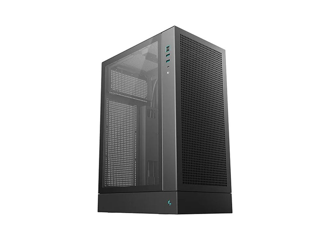 Računalniško ohišje DeepCool CH170 PLUS, ITX, Micro-ATX, kaljeno steklo, črno