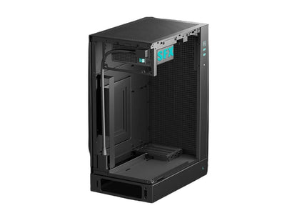 Računalniško ohišje DeepCool CH170 PLUS, ITX, Micro-ATX, kaljeno steklo, črno