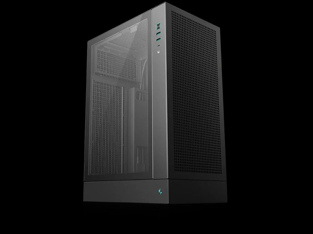 Računalniško ohišje DeepCool CH170 PLUS, ITX, Micro-ATX, kaljeno steklo, črno