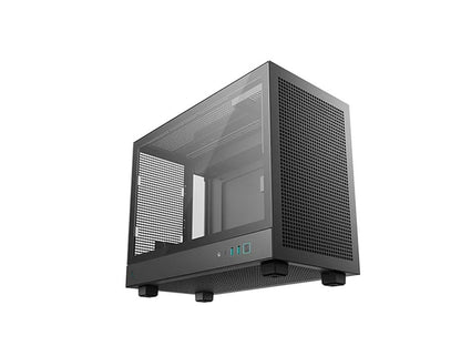 Računalniško ohišje DeepCool CH160 PLUS, ITX, Micro-ATX, kaljeno steklo, črno