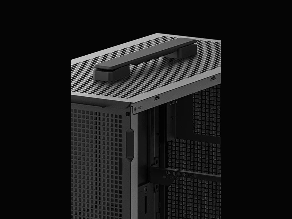 Računalniško ohišje DeepCool CH160 PLUS, ITX, Micro-ATX, kaljeno steklo, črno