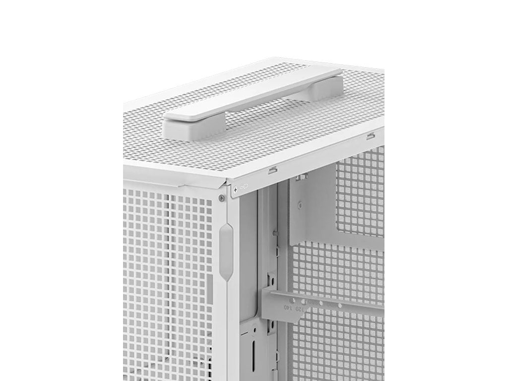 Računalniško ohišje DeepCool CH160 PLUS WH, ITX, Micro-ATX, kaljeno steklo, belo