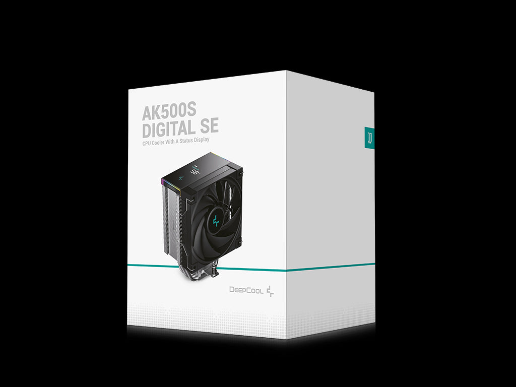 Hladilnik za procesor DeepCool AK500S DIGITAL SE, 120mm, ARGB, LCD, črn