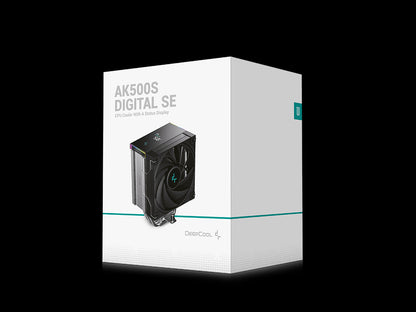 Hladilnik za procesor DeepCool AK500S DIGITAL SE, 120mm, ARGB, LCD, črn