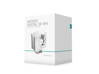 Hladilnik za procesor DeepCool AK500S DIGITAL SE WH, 120mm, ARGB, LCD, bel