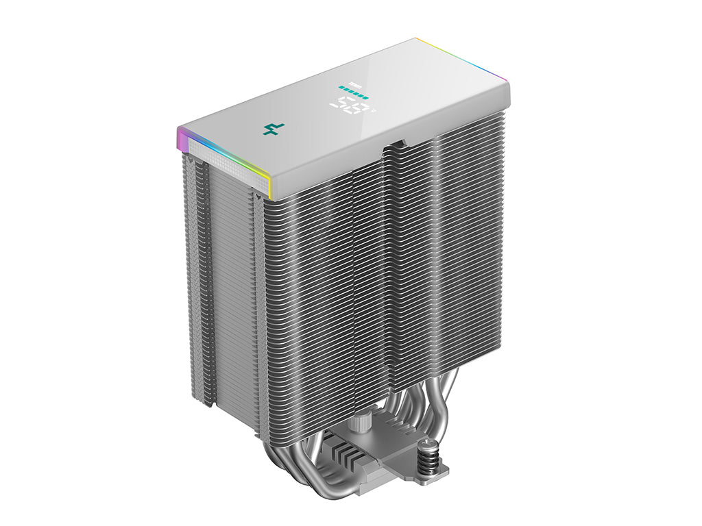 Hladilnik za procesor DeepCool AK500S DIGITAL SE WH, 120mm, ARGB, LCD, bel
