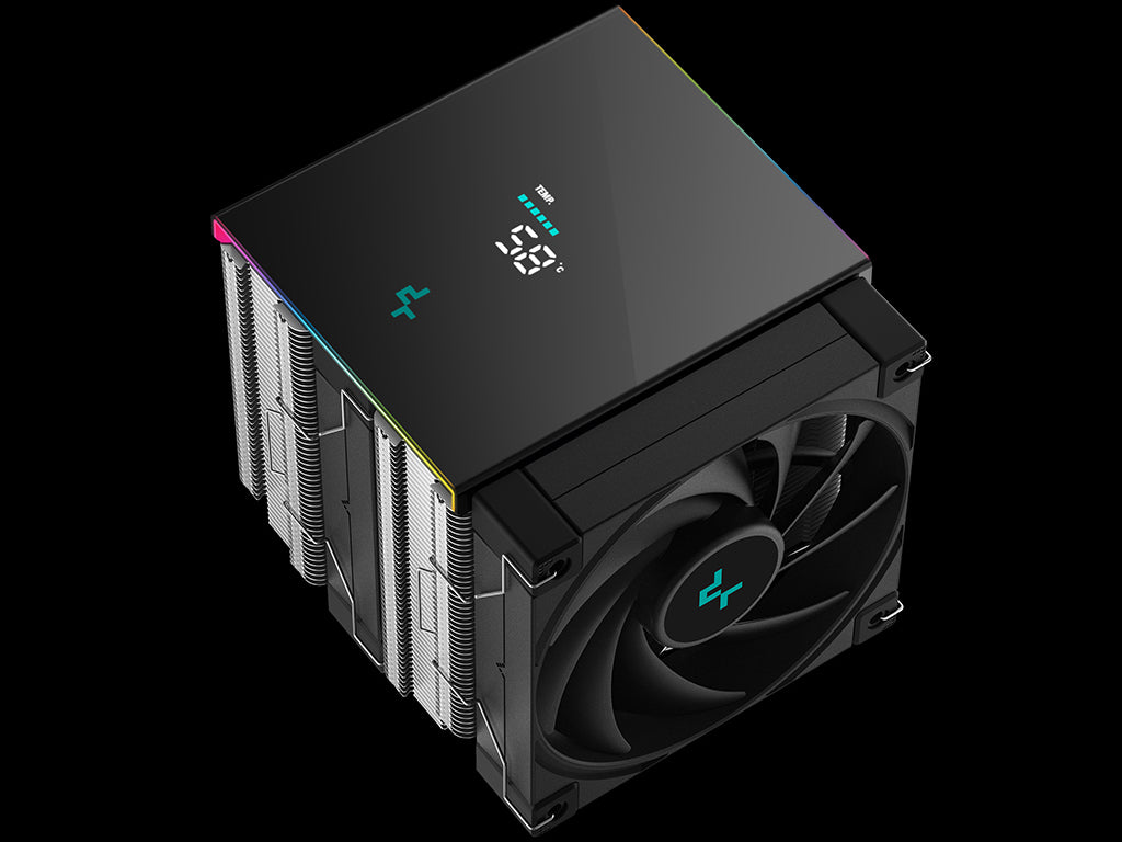 Hladilnik za procesor DeepCool AK620 DIGITAL SE, 2x120mm, ARGB, LCD, črn