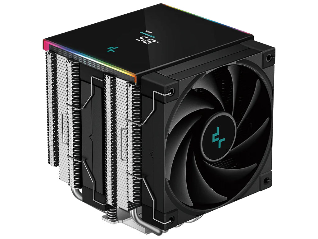 Hladilnik za procesor DeepCool AK620 DIGITAL SE, 2x120mm, ARGB, LCD, črn