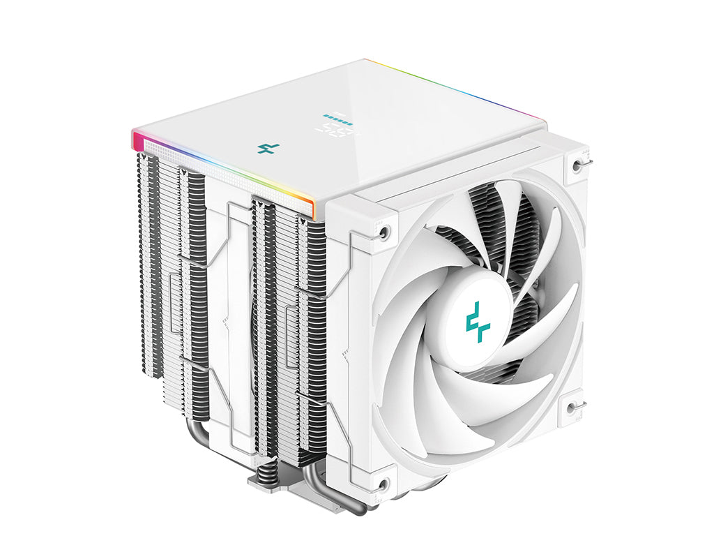 Hladilnik za procesor DeepCool AK620 DIGITAL SE WH, 2x120mm, ARGB, LCD, bel