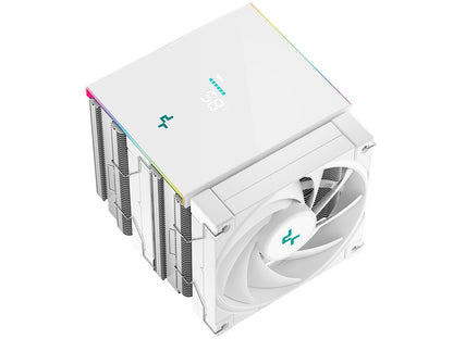 Hladilnik za procesor DeepCool AK620 DIGITAL SE WH, 2x120mm, ARGB, LCD, bel