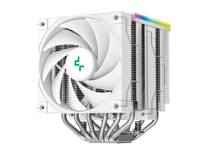 Hladilnik za procesor DeepCool AK620 DIGITAL SE WH, 2x120mm, ARGB, LCD, bel