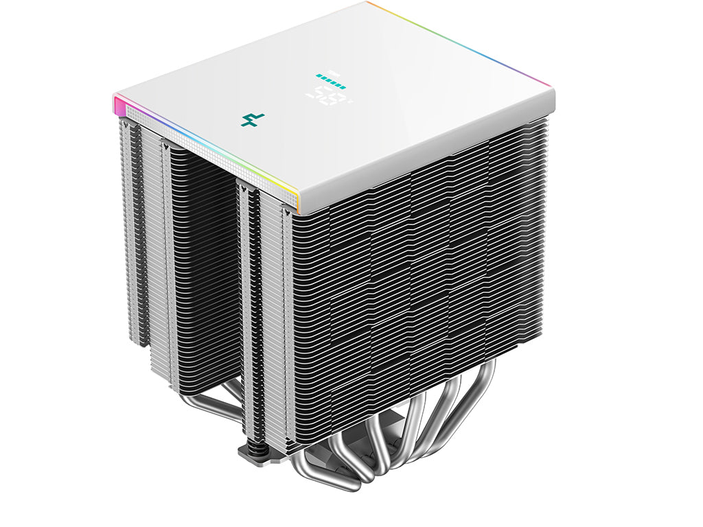 Hladilnik za procesor DeepCool AK620 DIGITAL SE WH, 2x120mm, ARGB, LCD, bel
