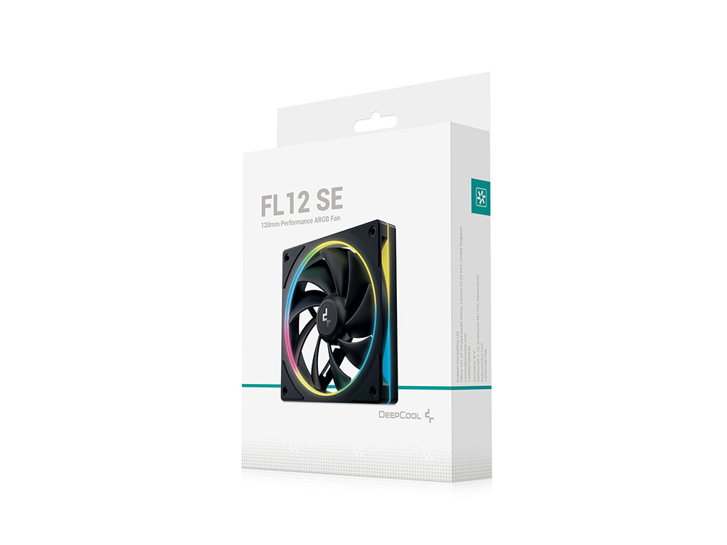 Ventilator za ohišje DeepCool FL12 SE ARGB PWM 120mm, črn