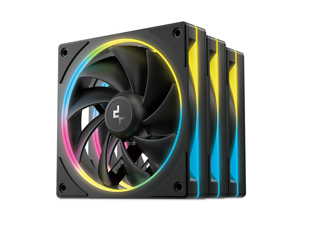 Ventilator za ohišje DeepCool FL12 SE 3-IN-1 ARGB PWM 120mm, 3 Pack, črn