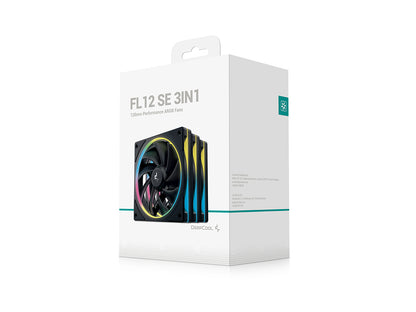 Ventilator za ohišje DeepCool FL12 SE 3-IN-1 ARGB PWM 120mm, 3 Pack, črn