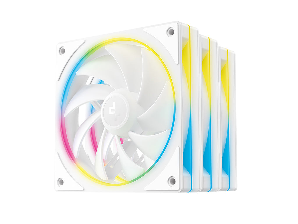 Ventilator za ohišje DeepCool FL12 SE 3-IN-1 WH ARGB PWM 120mm, 3 Pack, bel